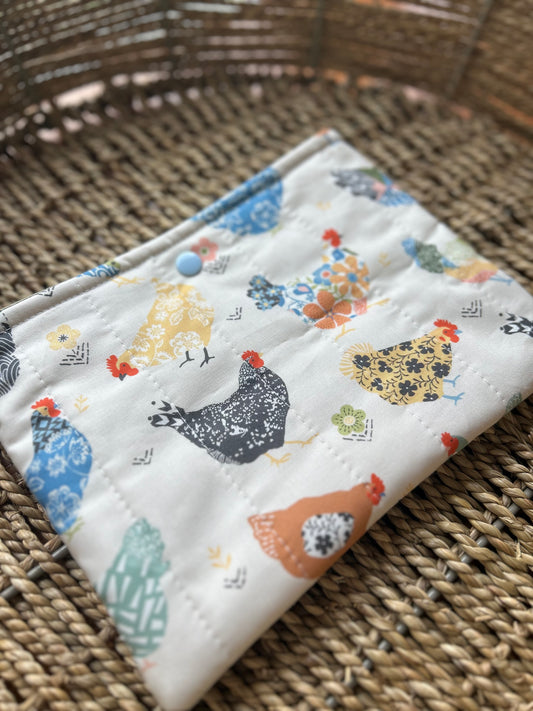 Patchwork Chickens Pouch