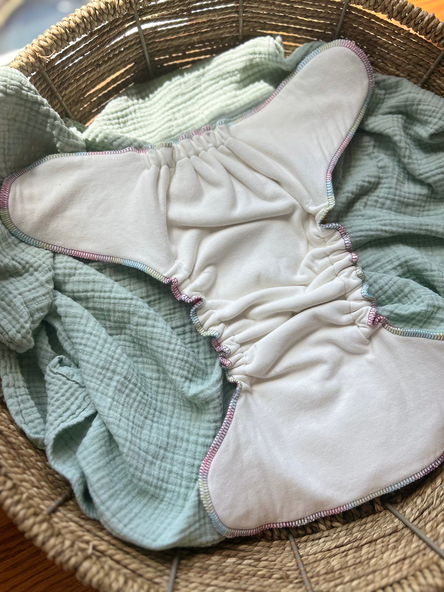 OS Snapless Serged Fitted - Painted Petals