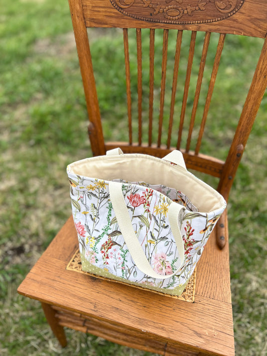 Honey & Heather Quilted Cotton Bag (RTS)