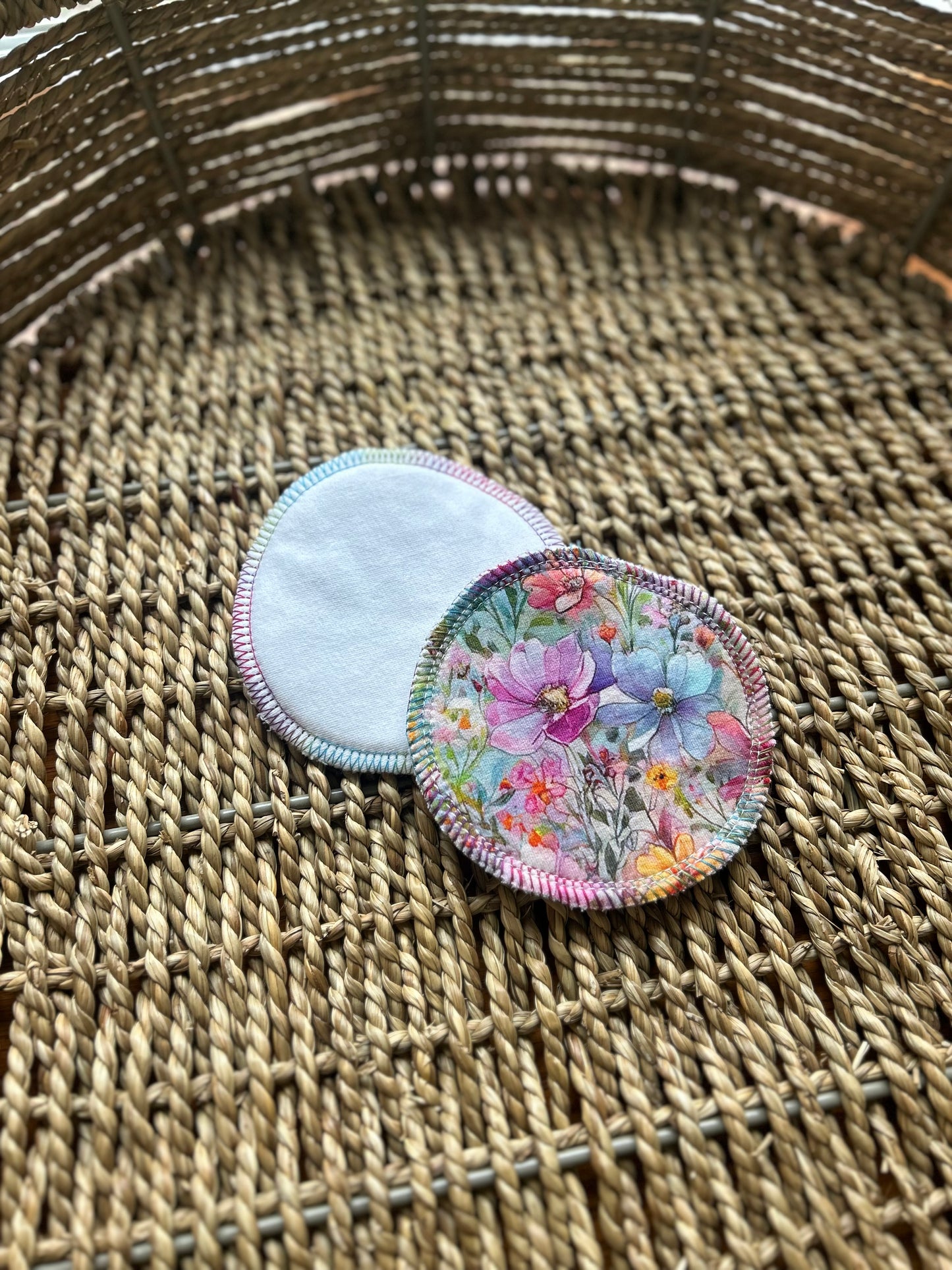 Reusable Organic Cotton FT Nursing Pads - Painted Petals