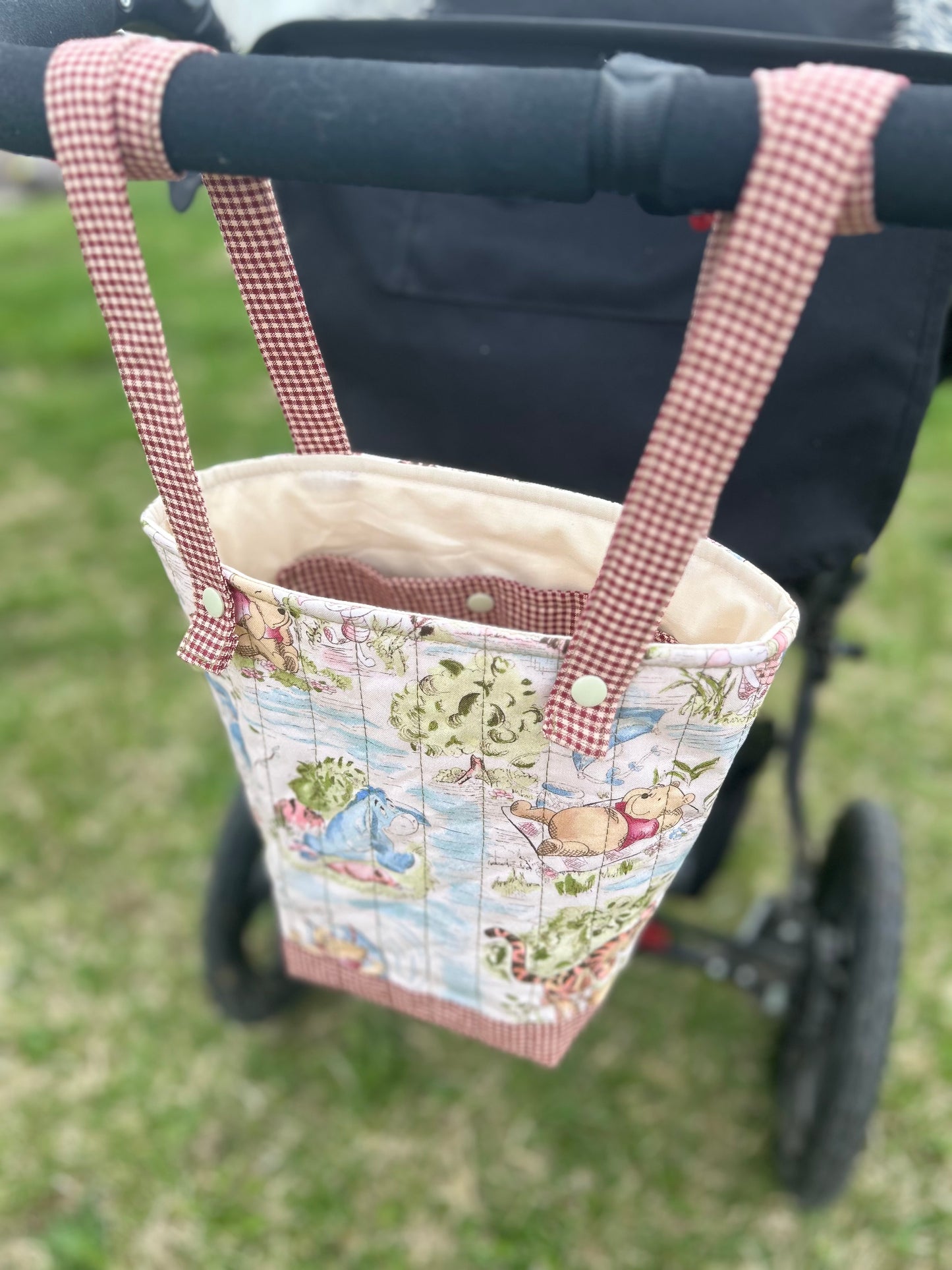 Pooh Picnic Quilted Cotton Stroller Bag (MTO)