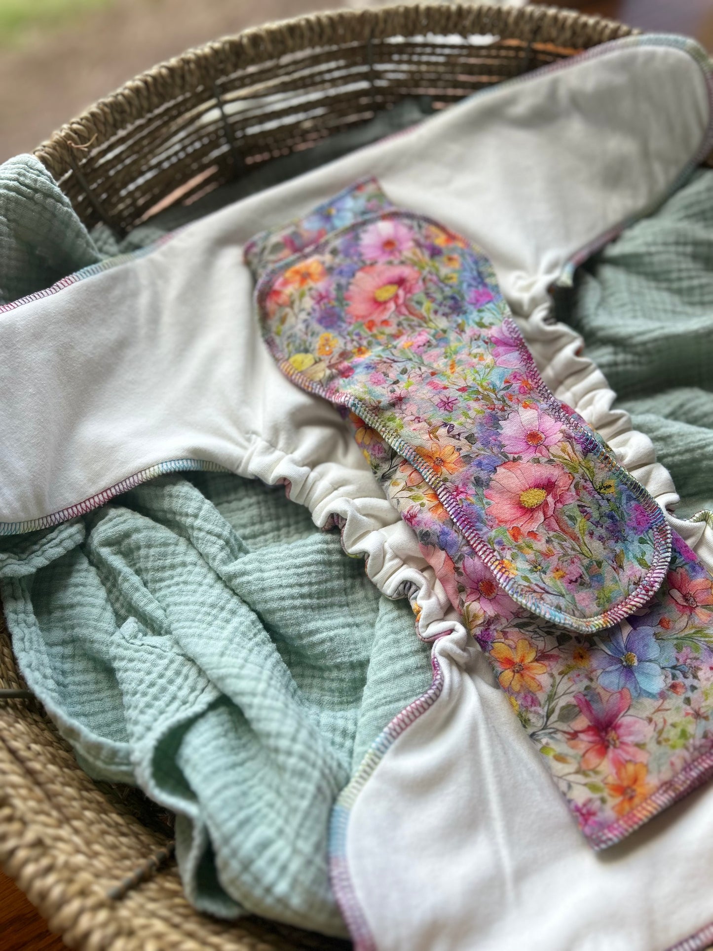 Extended OS/Toddler Snapless Comfort Fitted - Painted Petals