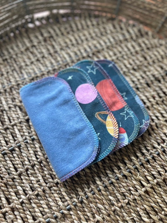Reusable Cloth Wipes - Blast Off!