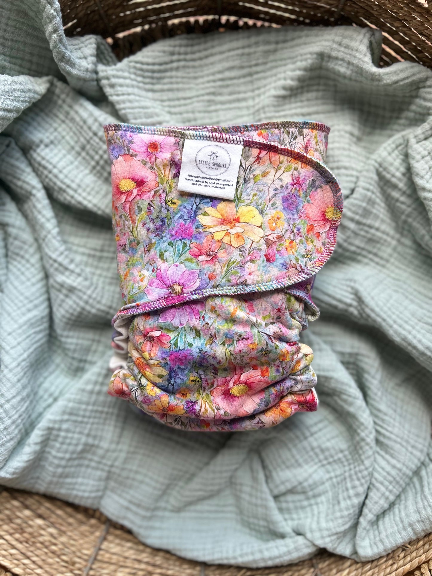 Extended OS/Toddler Snapless Comfort Fitted - Painted Petals