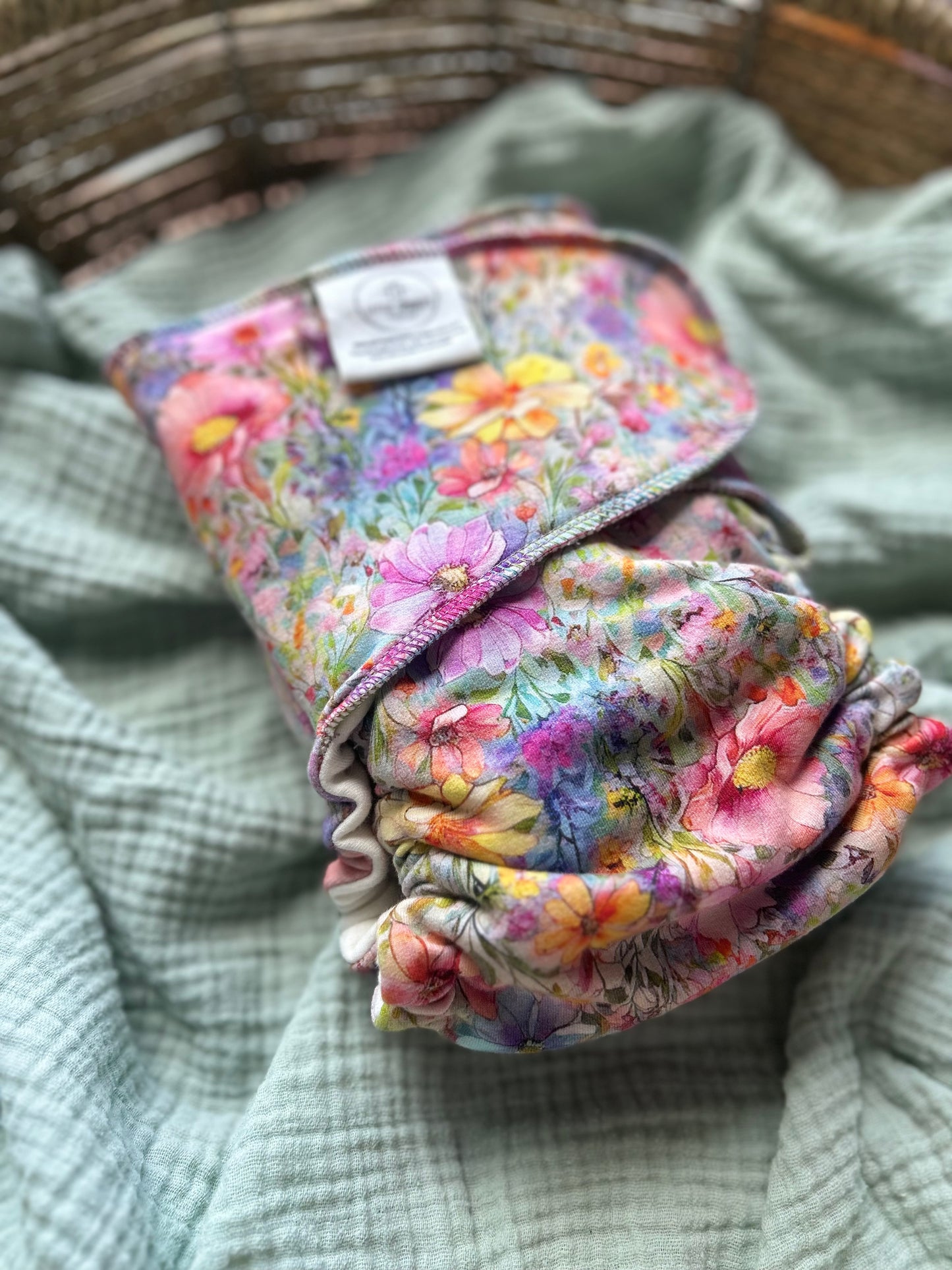 Extended OS/Toddler Snapless Comfort Fitted - Painted Petals