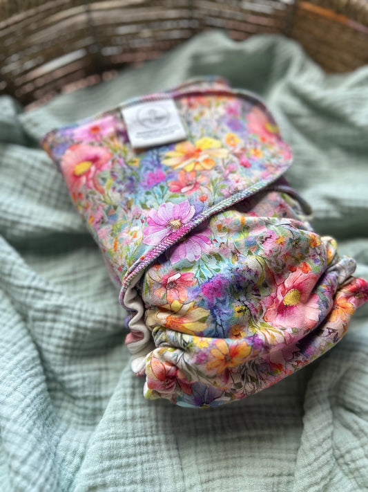 Extended OS/Toddler Snapless Comfort Fitted - Painted Petals