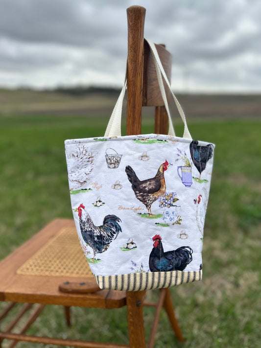 Heritage Henhouse Quilted Cotton Bag (RTS)