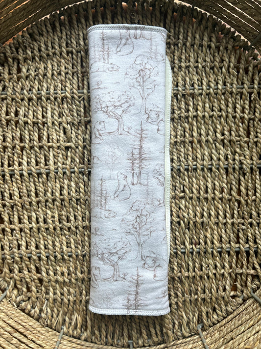Hemp Cotton Velour Trifold - Little Bear