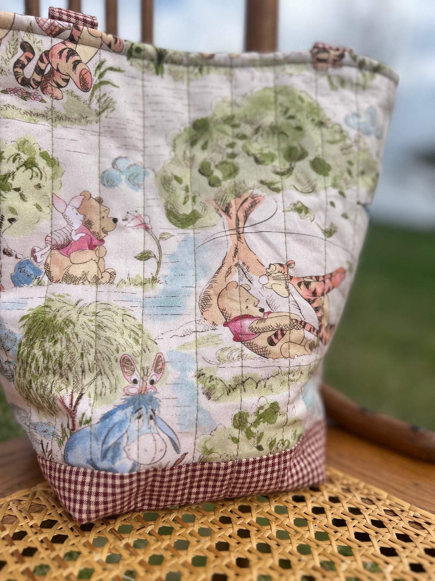 Pooh Picnic Quilted Cotton Stroller Bag (MTO)