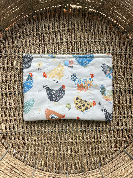 Patchwork Chickens Pouch