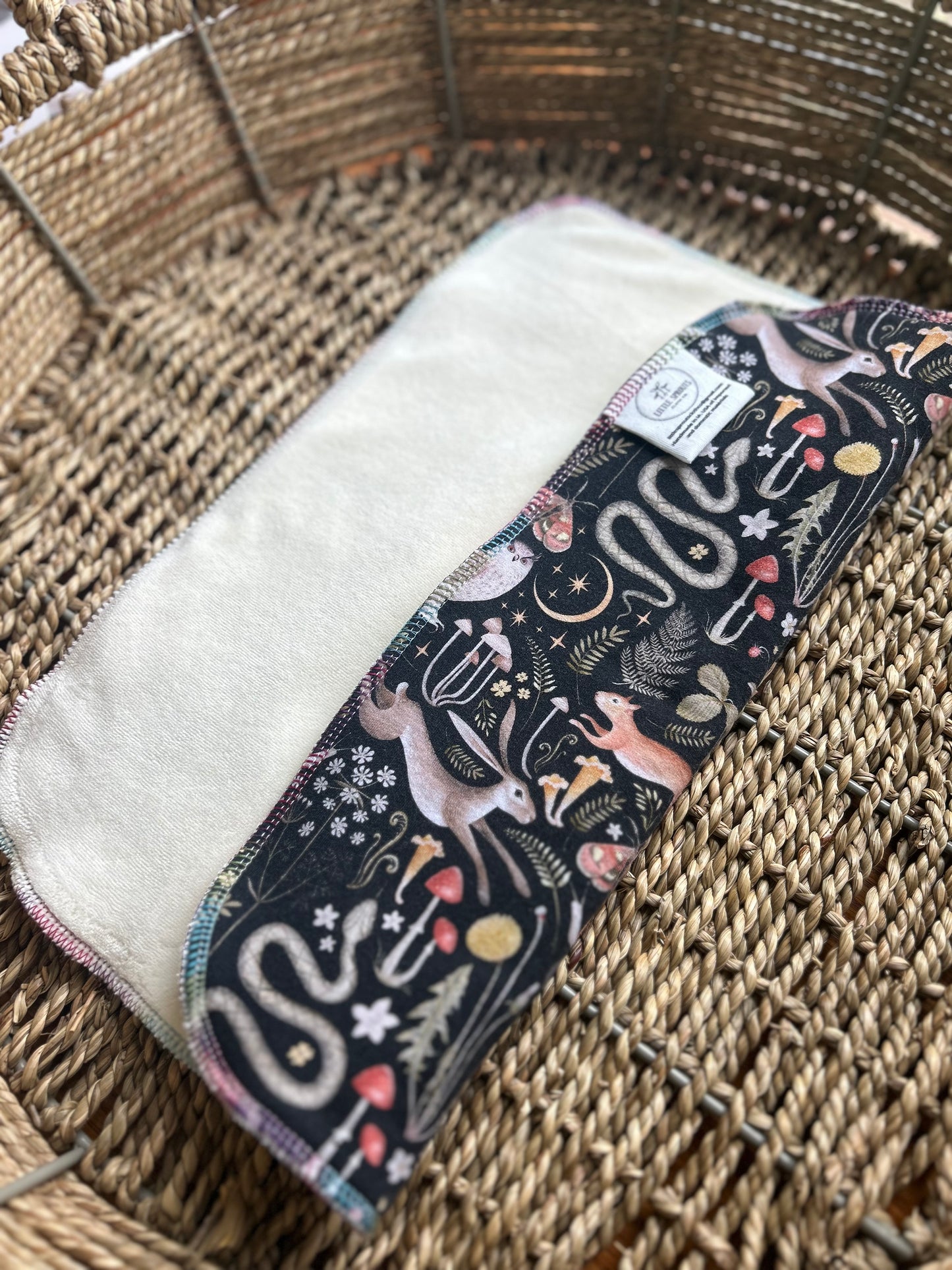 Hemp Cotton Velour Trifold - Fairy Forest