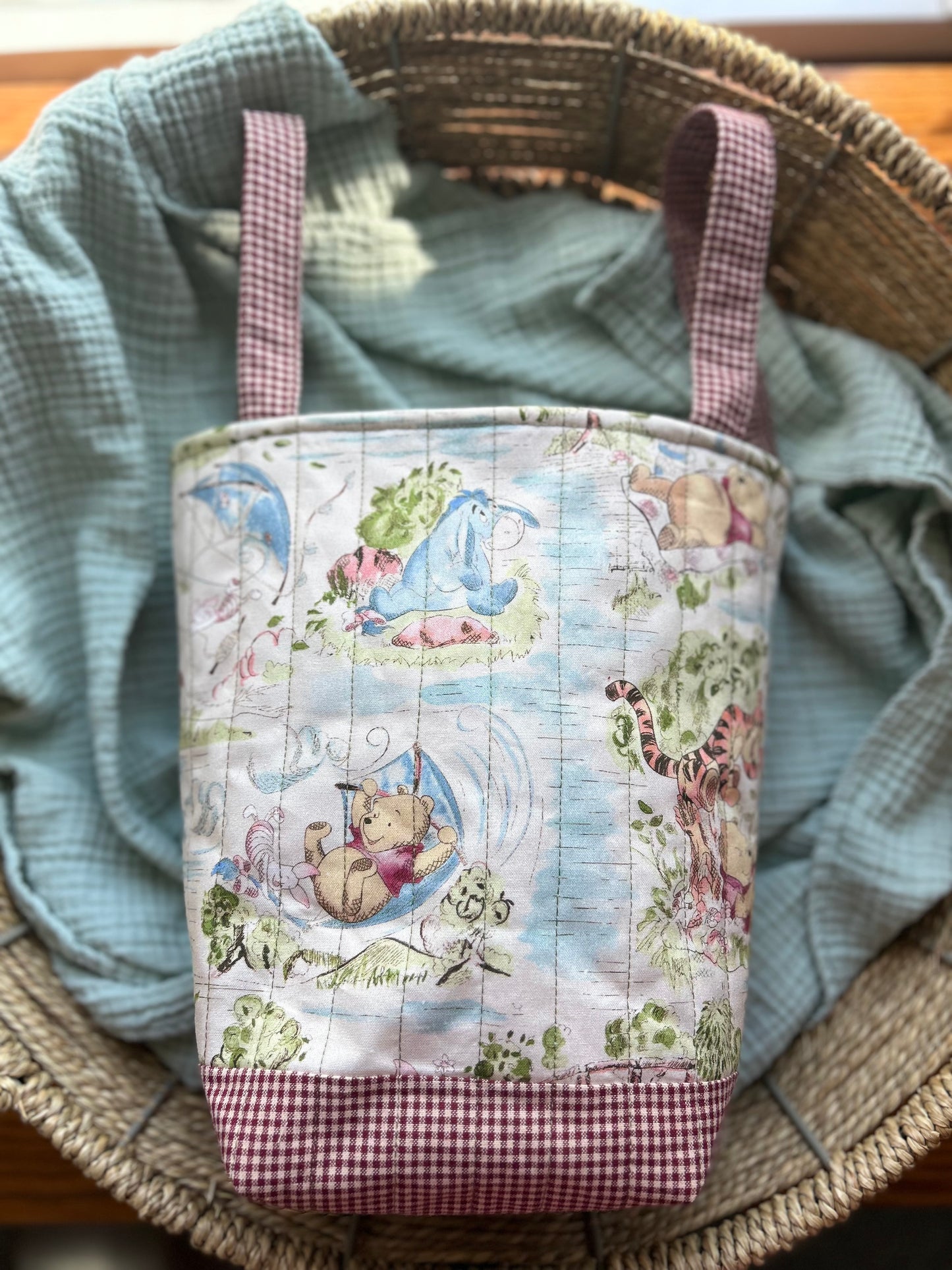 Pooh Picnic Quilted Cotton Stroller Bag (Tester- No Pocket)