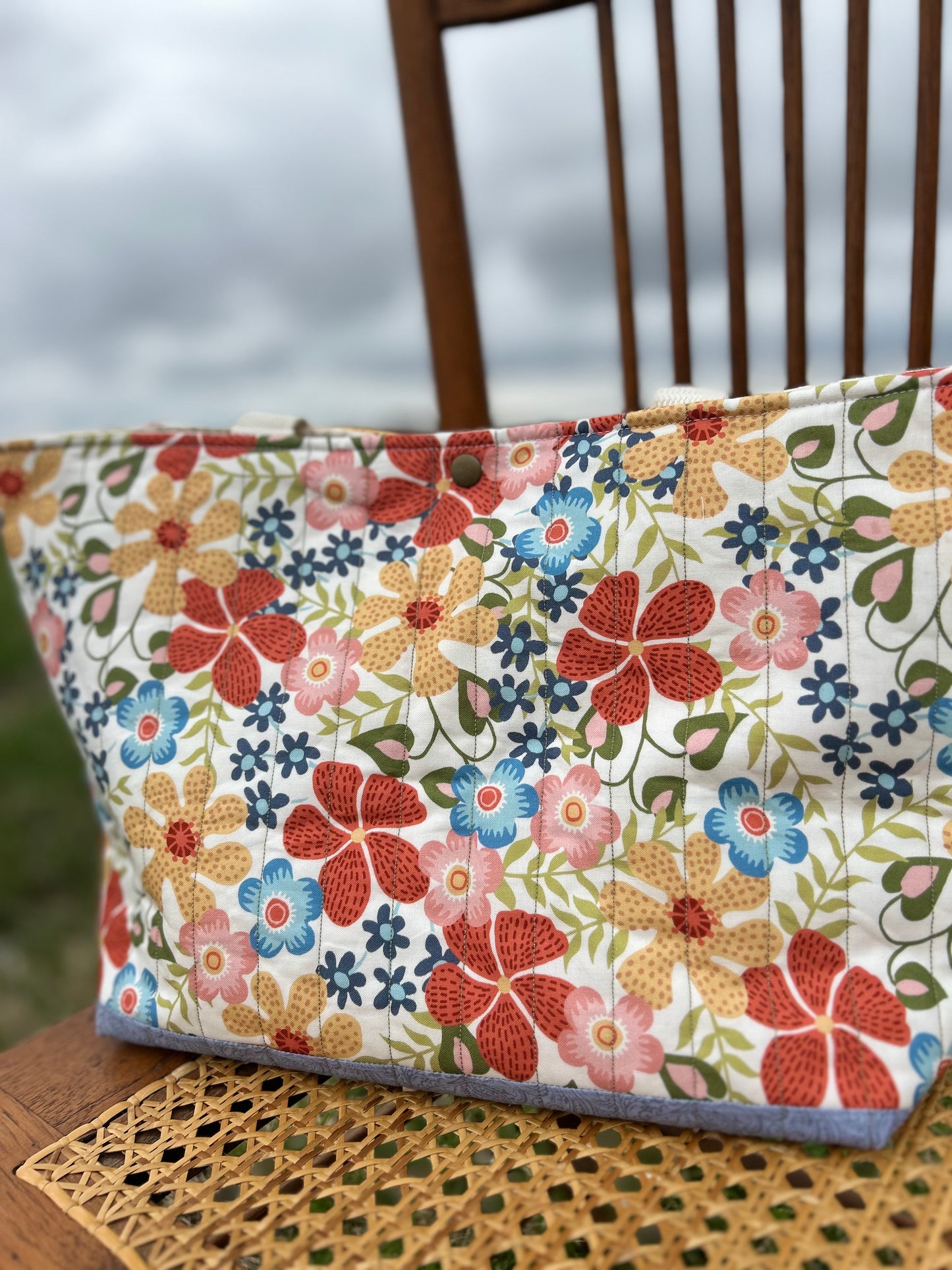Penny's Petals Quilted Cotton Tote