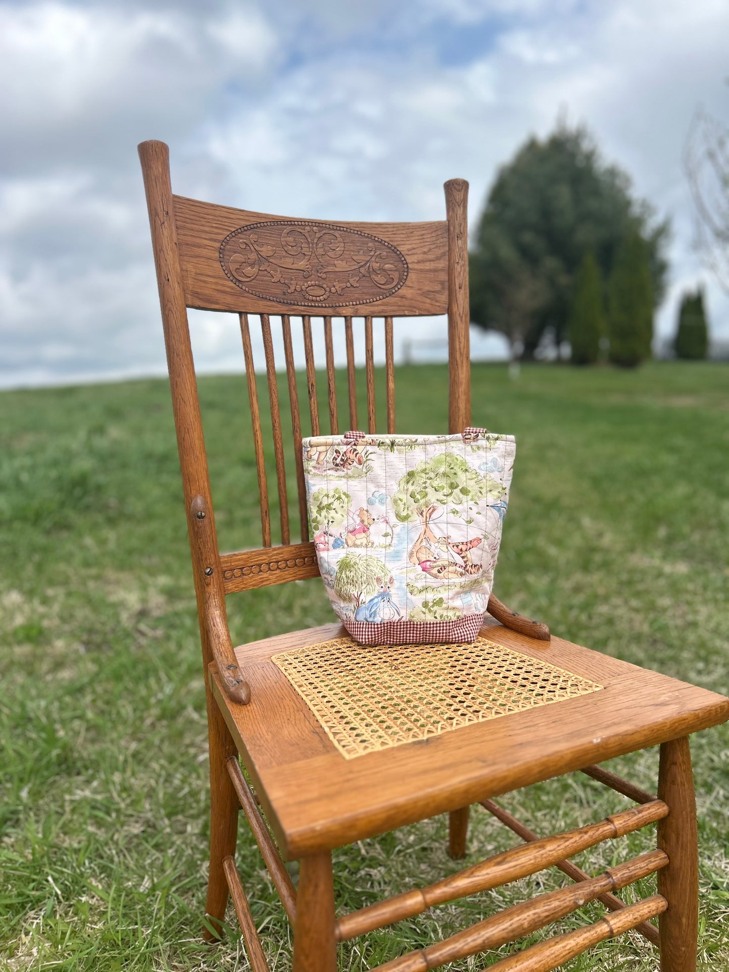 Pooh Picnic Quilted Cotton Stroller Bag (MTO)