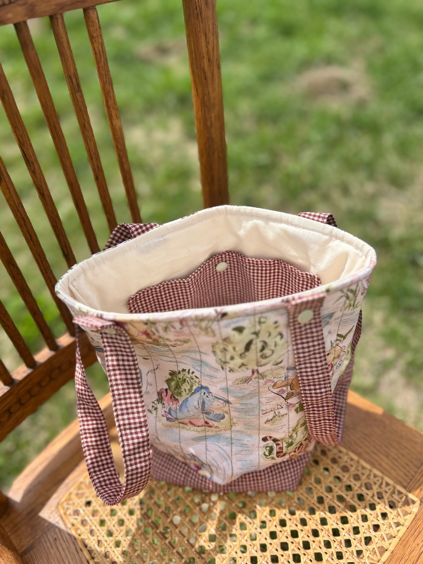 Pooh Picnic Quilted Cotton Stroller Bag (MTO)