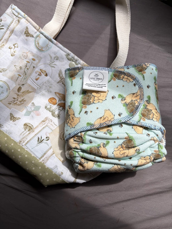 Handmade Quilted Cotton Bag and OS Comfort Fitted